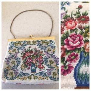 Gorgeous Vintage Cross Stitched Clutch